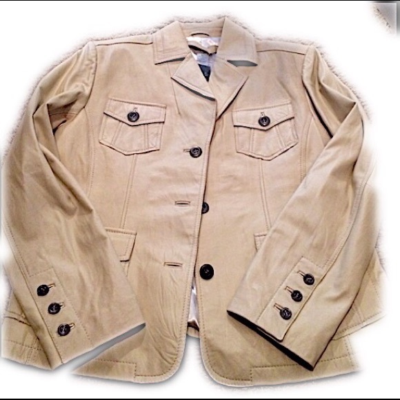Chico's Jackets & Blazers - CHICOS Leather Blazer Jacket Georgina Size 1 NWT